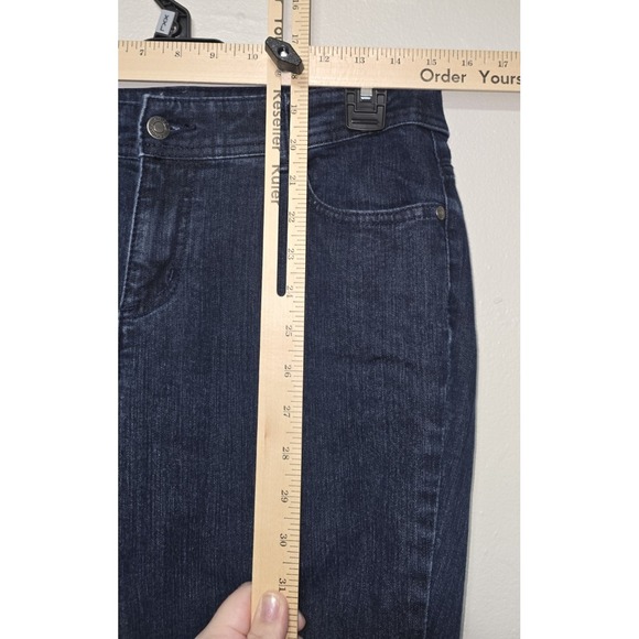 Chico's Jeans Slimming Girlfriend Ankle Beaded Design Stretch Size 4 30x28 - Picture 8 of 10